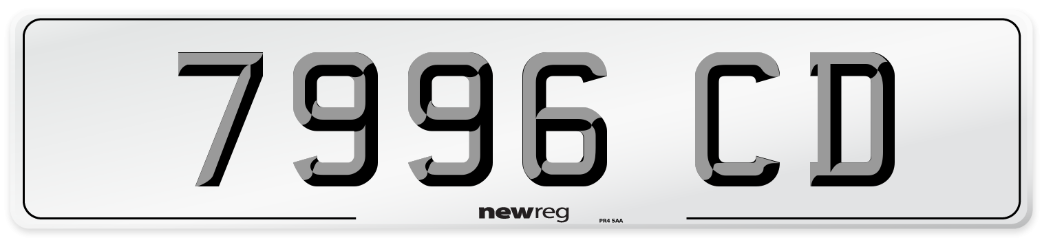 7996 CD Number Plate from New Reg